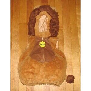 Going Wild Plush Brown Lion Halloween Costume 12 Months Zip Up Hooded Mane Tail